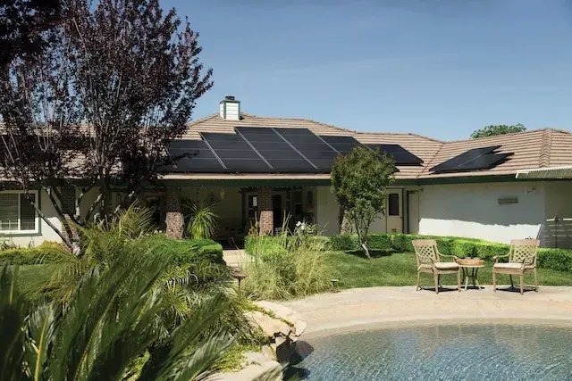 Solar panels on a roof