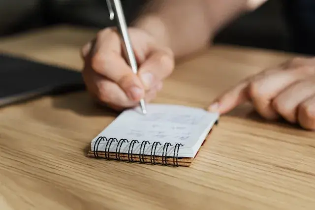 Taking down notes