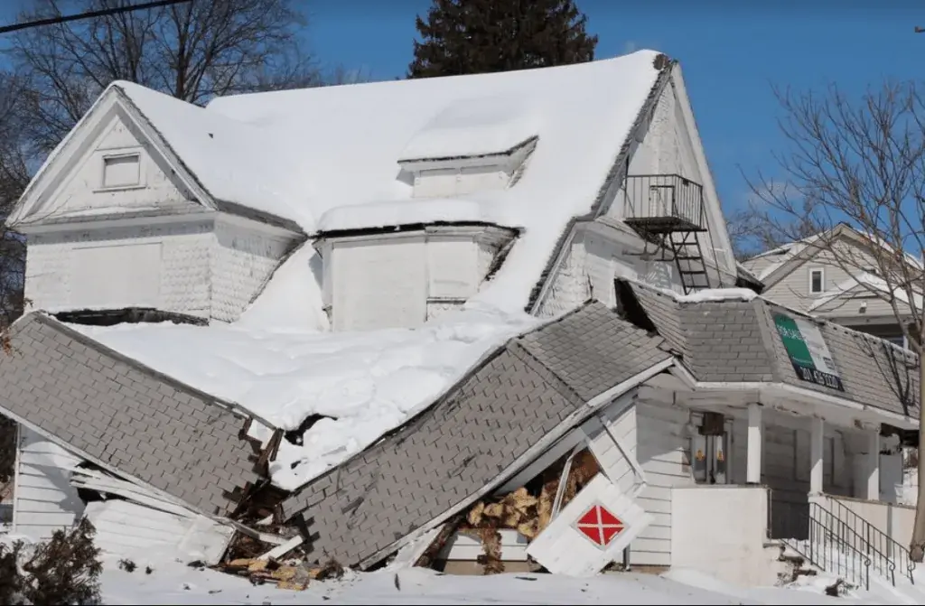 Snow on roof