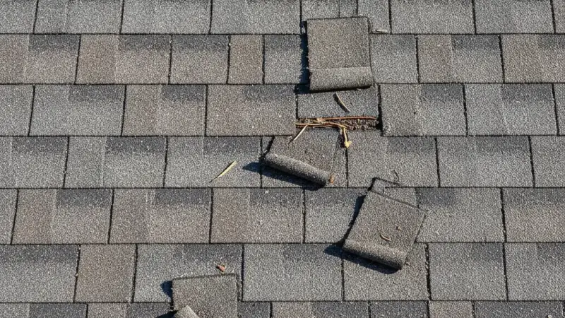 Roof with multiple old patch repairs that are failing