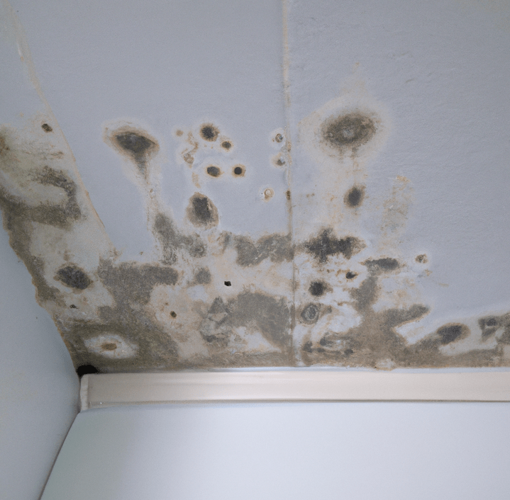 Mold on a ceiling for post 5 most common roof leaks

