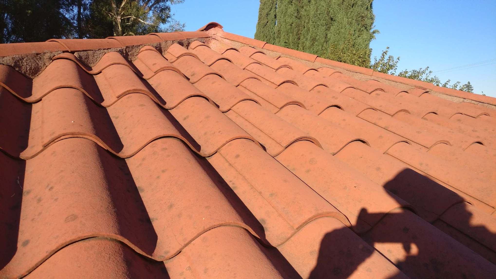 A tile roof