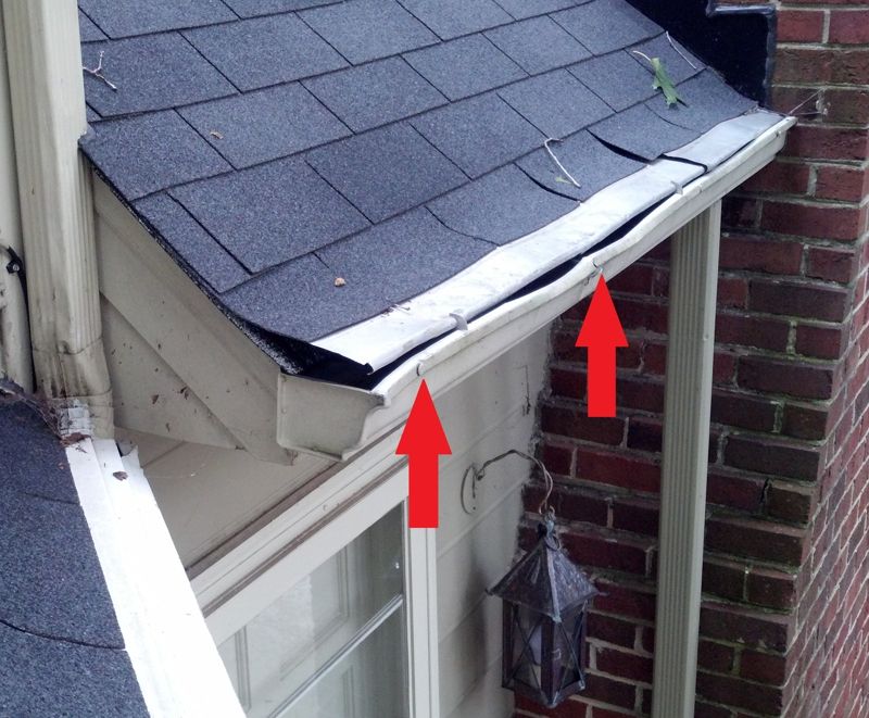 A damaged gutter, Impact of Weather Conditions on Roof Leaks