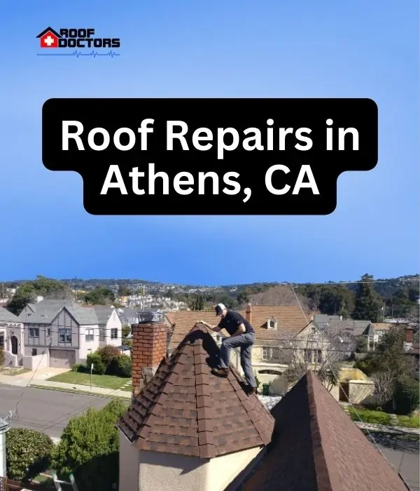 Roof Repairs in Athens, CA roof turret with a blue sky background with the text " Roof Repairs in Seeley, CA" overlayedroof turret with a blue sky background with the text " Roof Repairs in Athens, CA" overlayed