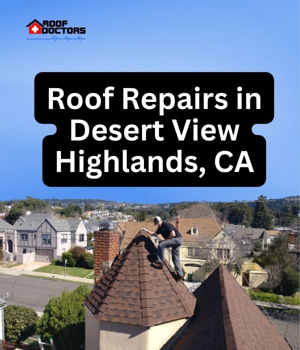 roof turret with a blue sky background with the text " Roof Repairs in Seeley, CA" overlayedroof turret with a blue sky background with the text " Roof Repairs in Desert View Highlands, CA" overlayed