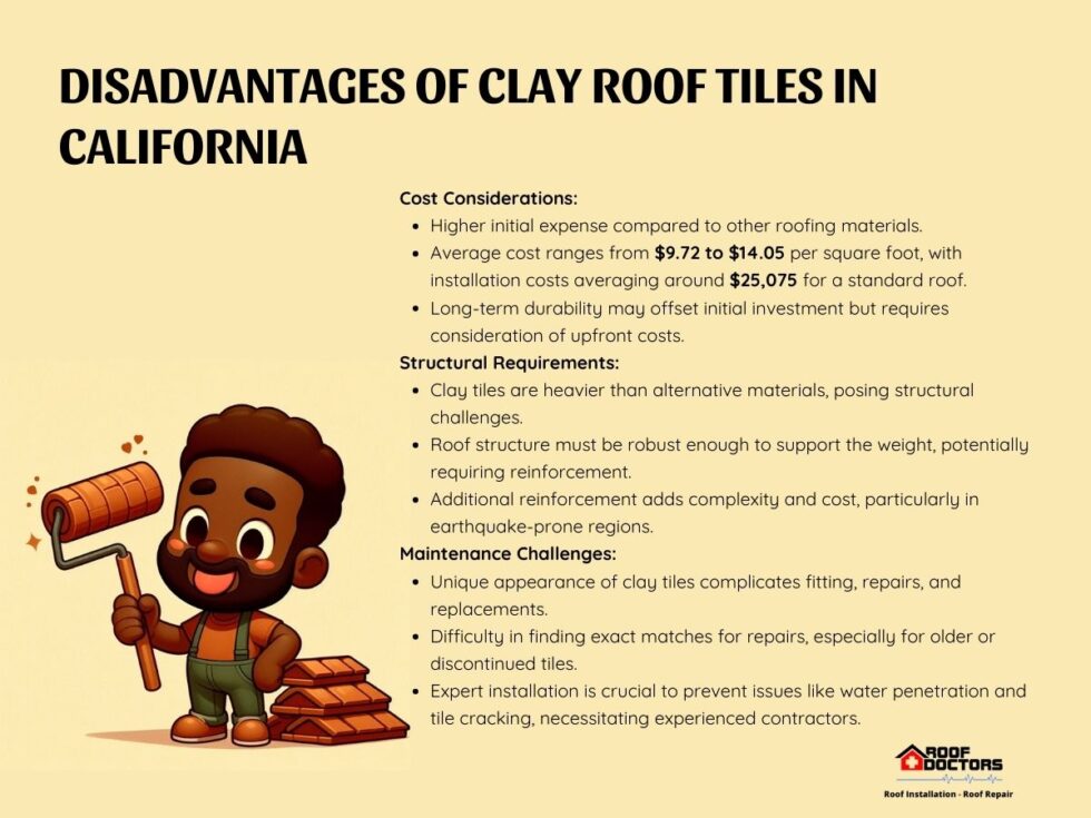 The Advantages & Disadvantages of Clay Roof Tiles in California Roof